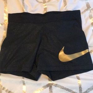 Gold speckled Nike spandex